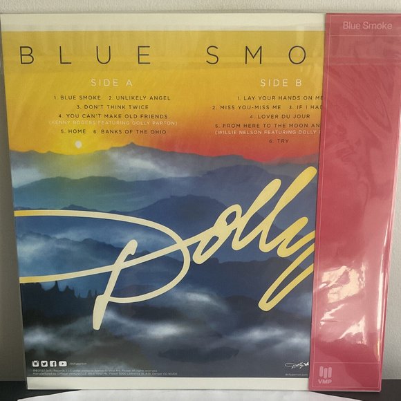 Dolly Parton Blue Smoke LP ~ Exclusive 180g Colored Vinyl ~ Brand New! - Picture 3 of 3